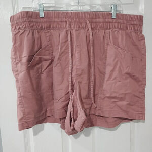 Ava & Viv Mauve Pink Pull On Style Draw String Shorts in Size 2X
